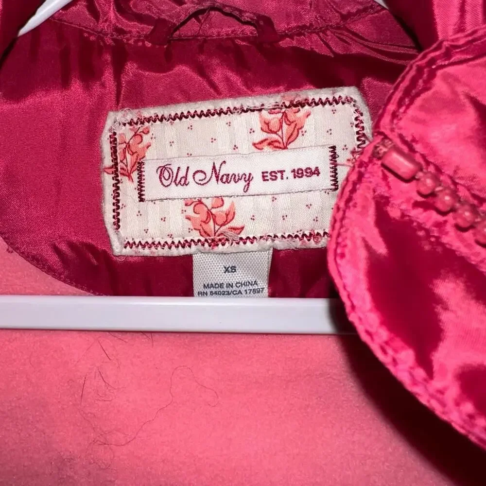 Girls XS Puffer Vest Jacket Old Navy - Hot Pink Extra Small